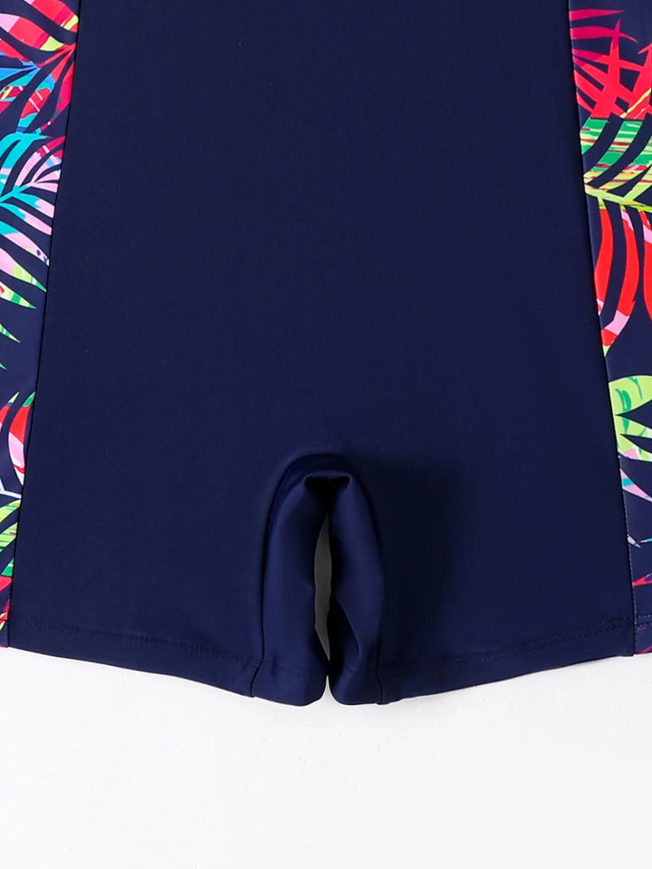 2025 Moire Print One - Piece Swimsuit – Vest Style Slim Fit Swimwear for Women - VeauBeauty