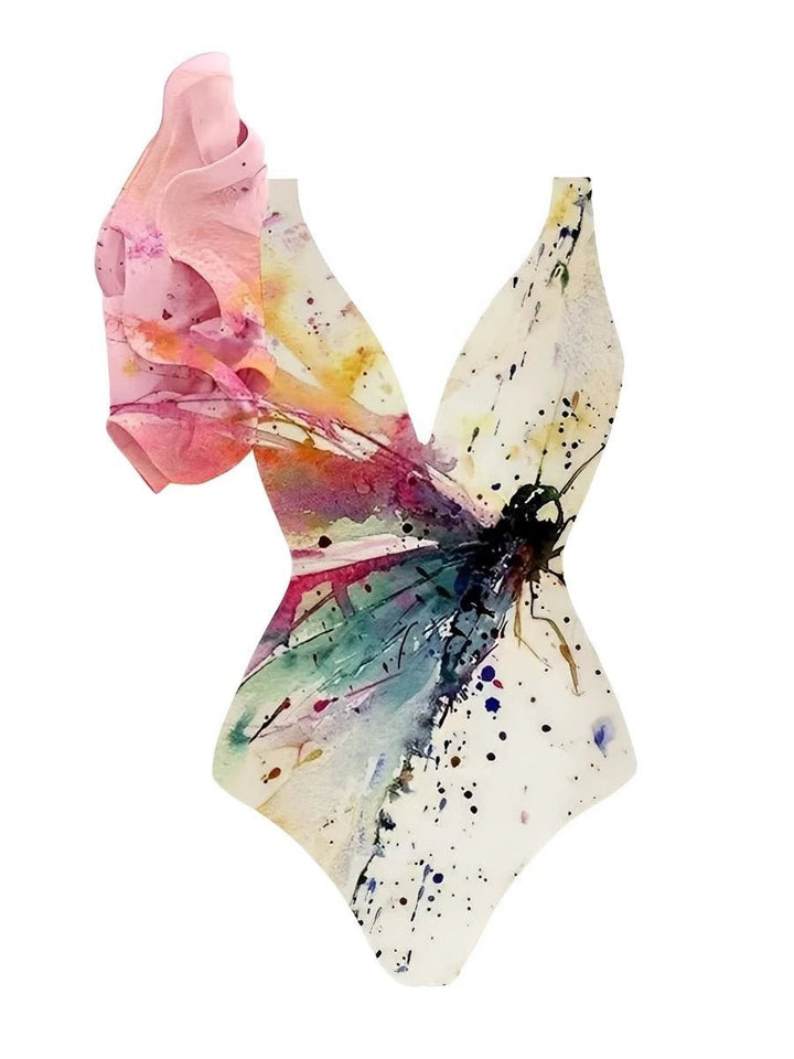 2025 Printed One - Piece Swimsuit – Slim Fit Graphic Swimwear for Women - VeauBeauty