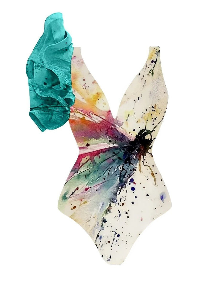 2025 Printed One - Piece Swimsuit – Slim Fit Graphic Swimwear for Women - VeauBeauty