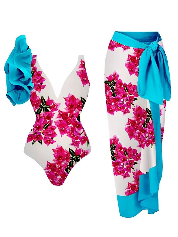 2025 Printed One - Piece Swimsuit – Slim Fit Graphic Swimwear for Women - VeauBeauty