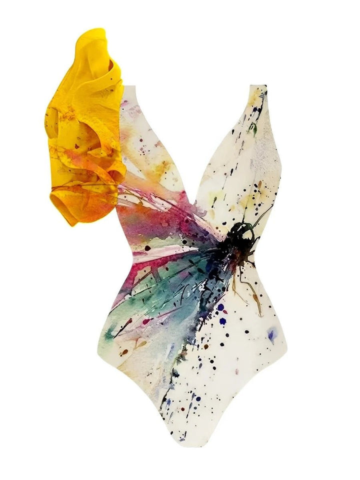 2025 Printed One - Piece Swimsuit – Slim Fit Graphic Swimwear for Women - VeauBeauty