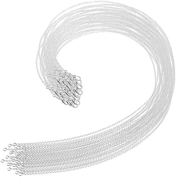 925 Sterling Silver 1MM O - Chain Necklace – Unisex Minimalist Pendant Chain Jewelry - VeauBeauty