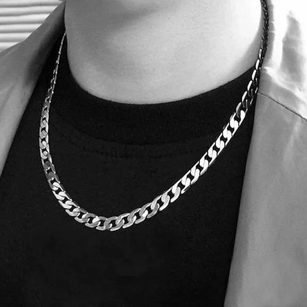 925 Sterling Silver Chain Necklace 6MM – Men's and Women's Classic Jewelry 16 - 24 Inches - VeauBeauty