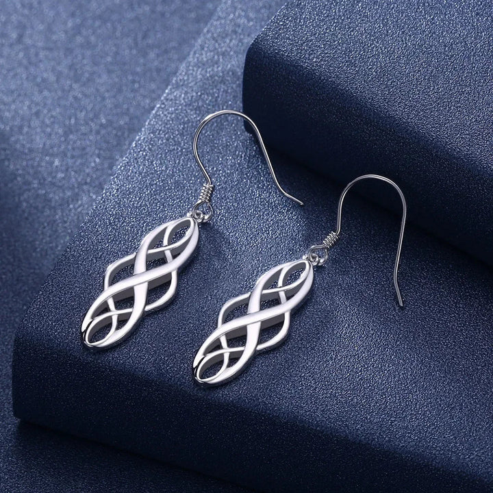 925 Sterling Silver Drop Earrings – Elegant Luxury Hook Charms for Women - VeauBeauty