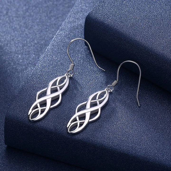 925 Sterling Silver Drop Earrings – Elegant Luxury Hook Charms for Women - VeauBeauty
