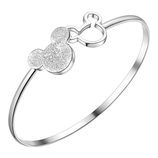 925 Sterling Silver Open Bangle Bracelet for Women – Trendy Fashion Charm Jewelry - VeauBeauty