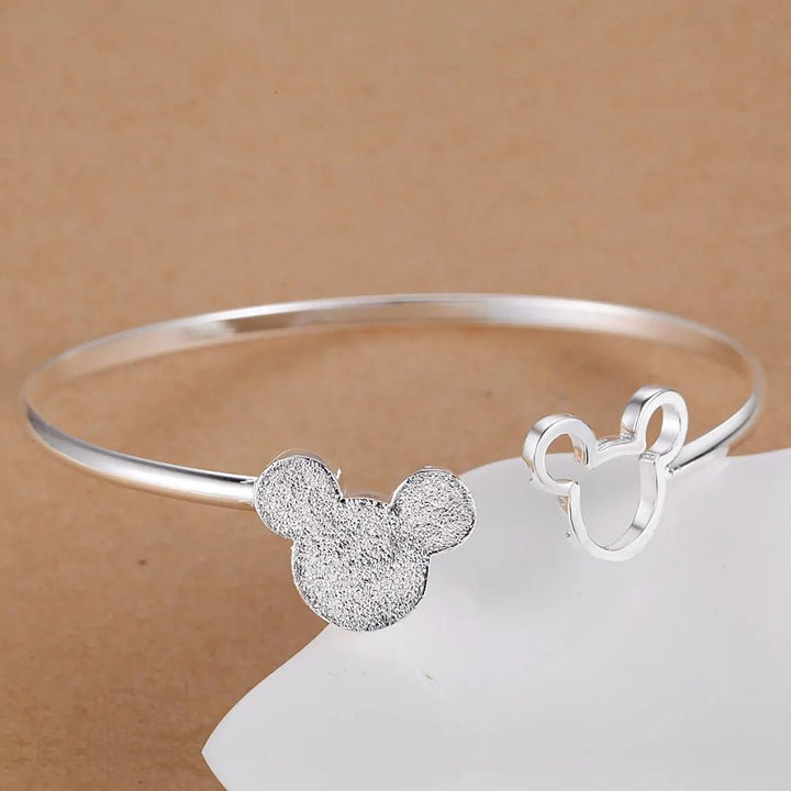 925 Sterling Silver Open Bangle Bracelet for Women – Trendy Fashion Charm Jewelry - VeauBeauty