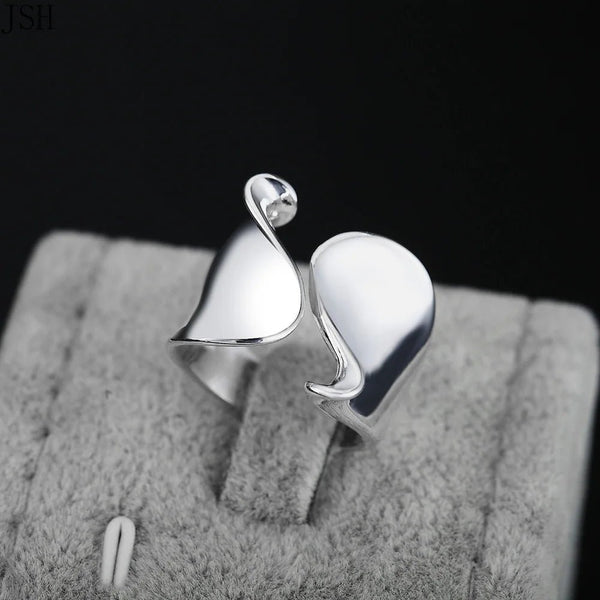 925 Sterling Silver Open Ring – Cute Valentine's Wedding Jewelry for Women - VeauBeauty