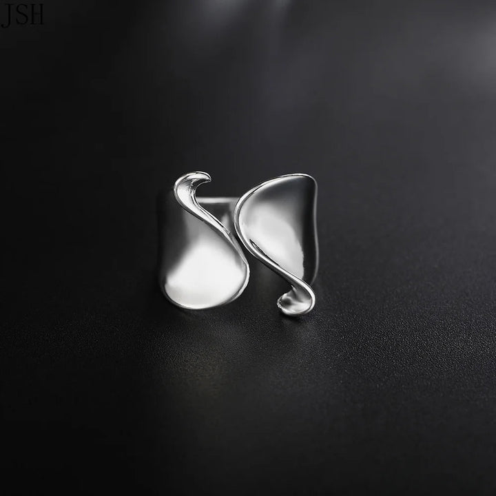 925 Sterling Silver Open Ring – Cute Valentine's Wedding Jewelry for Women - VeauBeauty
