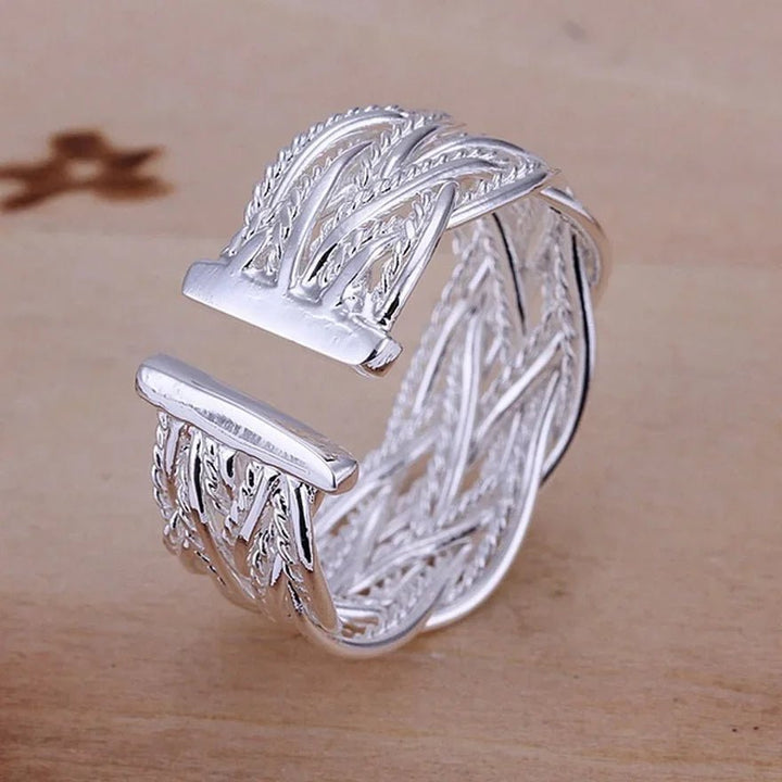 925 Sterling Silver Ring – Simple Design Wedding Jewelry for Women - VeauBeauty