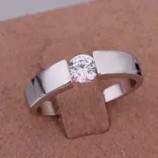 925 Sterling Silver Water Drop Zircon Couple Ring – Trendy Wedding Jewelry - VeauBeauty