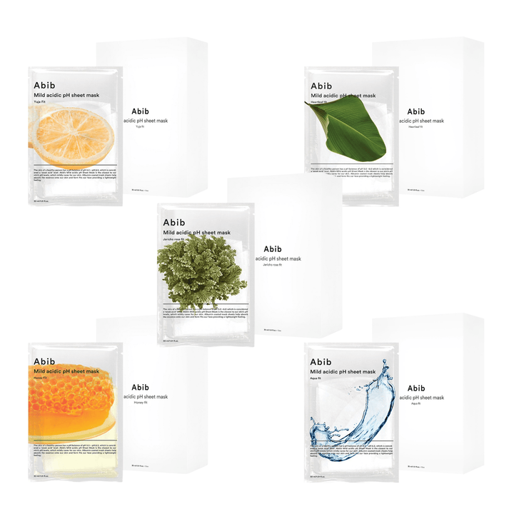 Abib Mild Acidic pH Sheet Mask Set (5 Types) - VeauBeauty