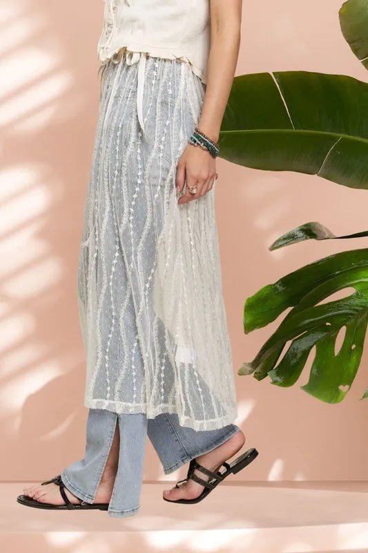ADORA Sheer Layered Mesh Cover - Up Skirt - VeauBeauty
