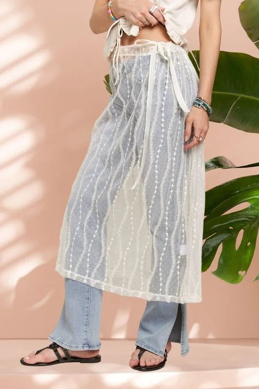 ADORA Sheer Layered Mesh Cover - Up Skirt - VeauBeauty