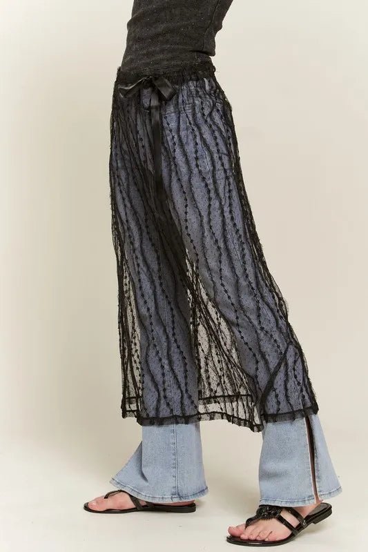 ADORA Sheer Layered Mesh Cover - Up Skirt - VeauBeauty