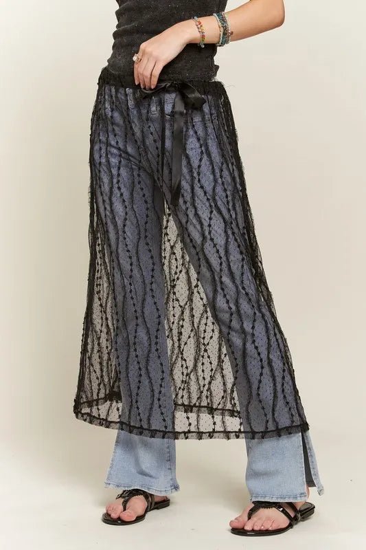 ADORA Sheer Layered Mesh Cover - Up Skirt - VeauBeauty