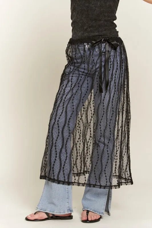 ADORA Sheer Layered Mesh Cover - Up Skirt - VeauBeauty