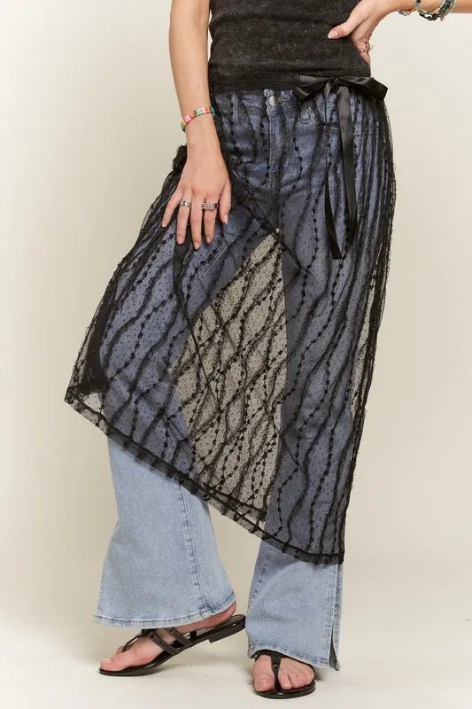 ADORA Sheer Layered Mesh Cover - Up Skirt - VeauBeauty