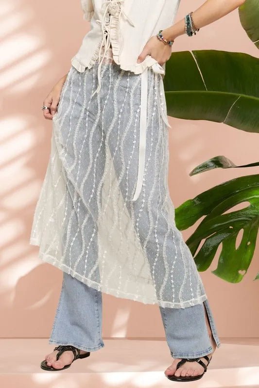 ADORA Sheer Layered Mesh Cover - Up Skirt - VeauBeauty