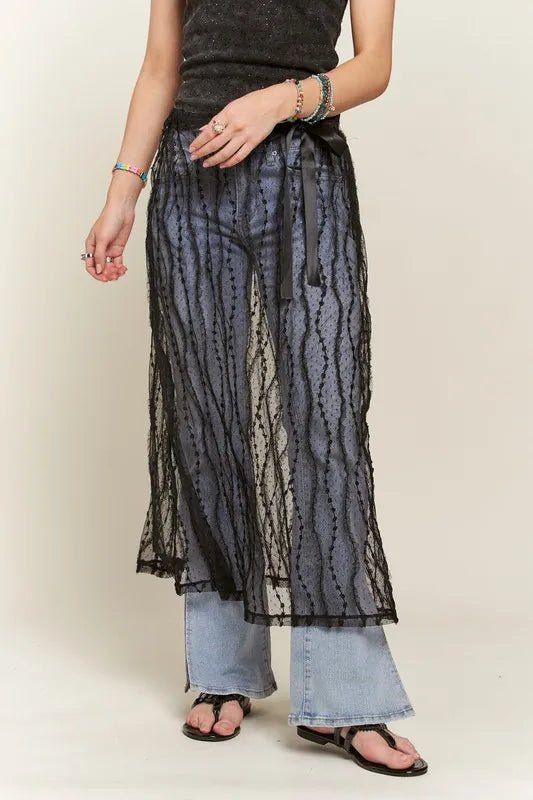 ADORA Sheer Layered Mesh Cover - Up Skirt - VeauBeauty