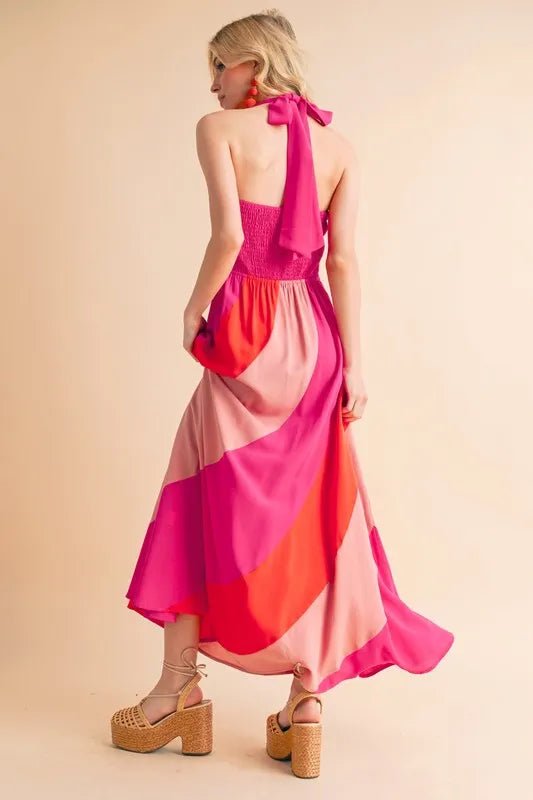 Aemi+Co Color Block Sleeveless Maxi Dress - VeauBeauty