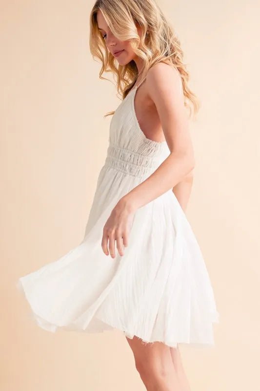 Aemi+Co Lace Detail Mini Cami Dress - VeauBeauty