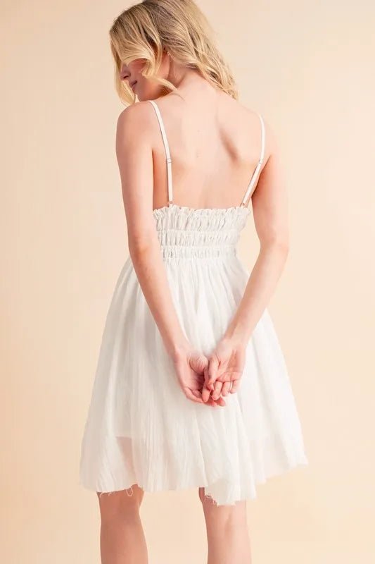 Aemi+Co Lace Detail Mini Cami Dress - VeauBeauty