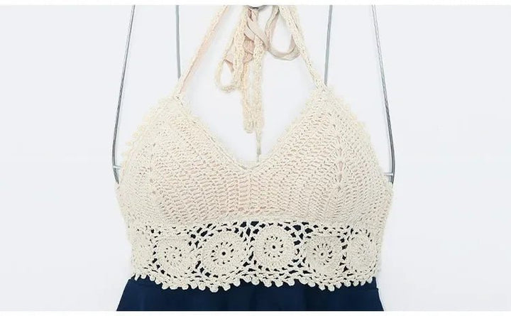 Aeris 2025 – Knitted Crochet Tankini Set High Waist Bikini for Women - VeauBeauty