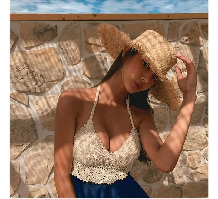 Aeris 2025 – Knitted Crochet Tankini Set High Waist Bikini for Women - VeauBeauty