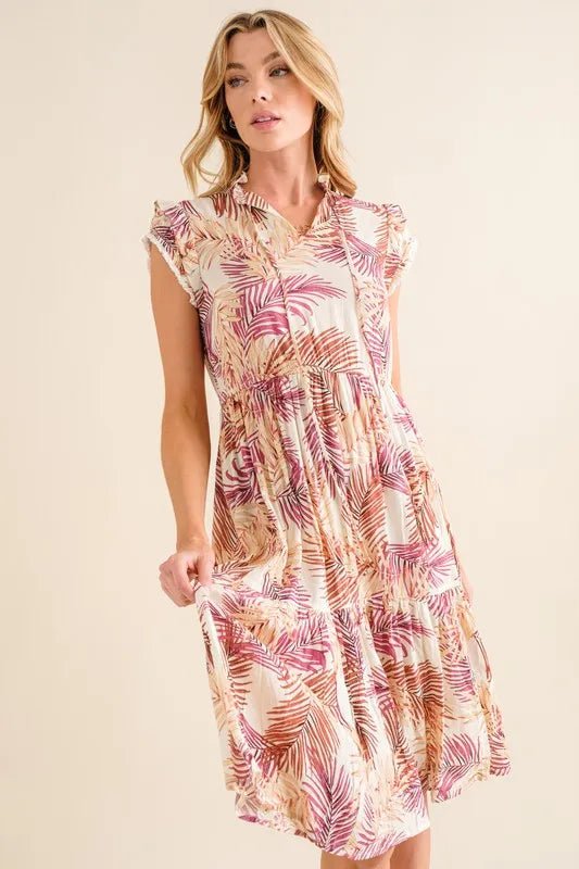And The Why Boho Printed Tiered Dress - VeauBeauty