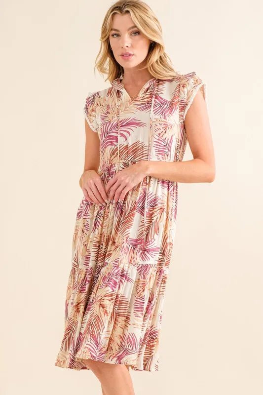 And The Why Boho Printed Tiered Dress - VeauBeauty