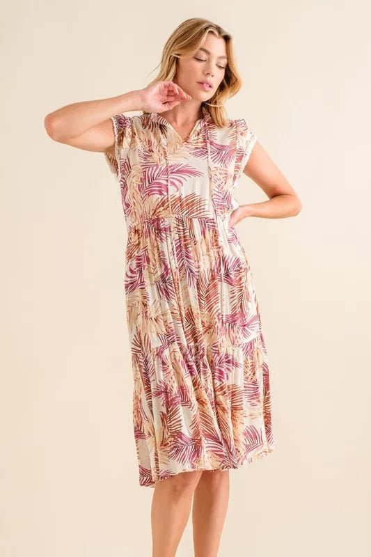 And The Why Boho Printed Tiered Dress - VeauBeauty