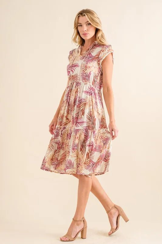 And The Why Boho Printed Tiered Dress - VeauBeauty