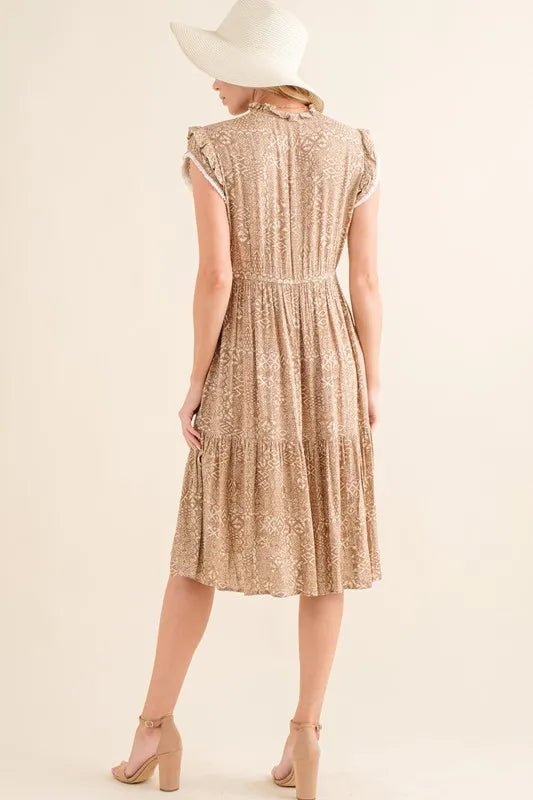 And The Why Boho Printed Tiered Maxi Dress - VeauBeauty