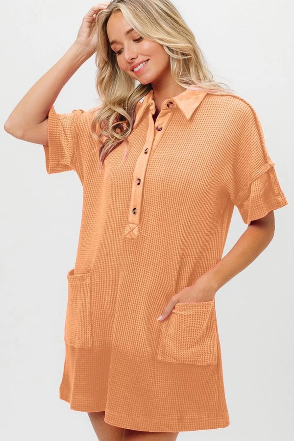 BiBi Dip Dye Mineral Washed Knit Dress - VeauBeauty