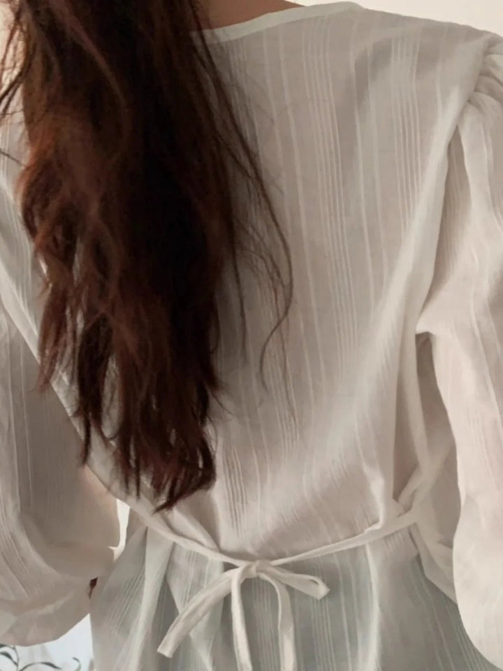 Chic ALine Skirt & Shirt Set – Long Sleeve Two - Piece with Sash Design - VeauBeauty