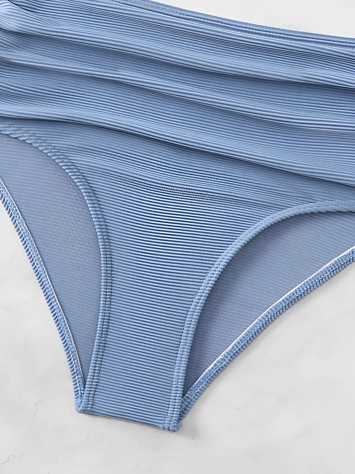 CoreFit High Waist Bikini Set – Minimalist Solid Wire - Free Swimwear for Women 2025 - VeauBeauty