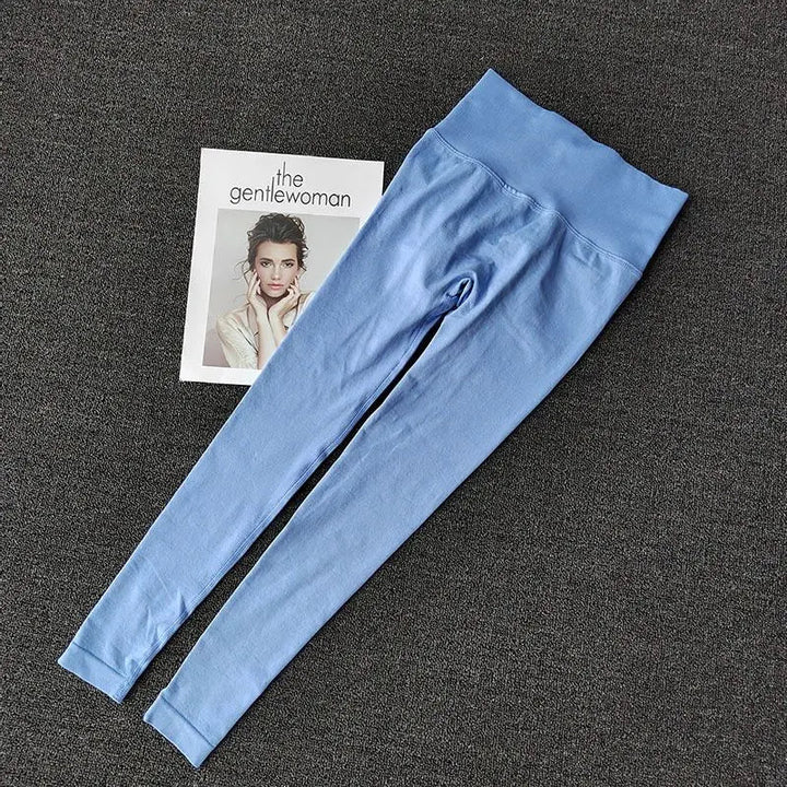 CoreMotion Seamless Full - Length Yoga Leggings – Elastic Waist, Nylon Stretch Fit - VeauBeauty