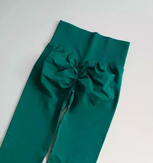 CoreMotion Seamless Full - Length Yoga Leggings – Elastic Waist, Nylon Stretch Fit - VeauBeauty