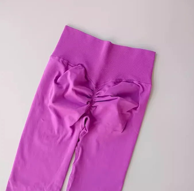 CoreMotion Seamless Full - Length Yoga Leggings – Elastic Waist, Nylon Stretch Fit - VeauBeauty