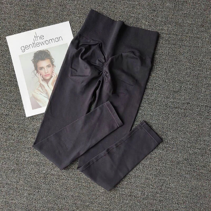 CoreMotion Seamless Full - Length Yoga Leggings – Elastic Waist, Nylon Stretch Fit - VeauBeauty