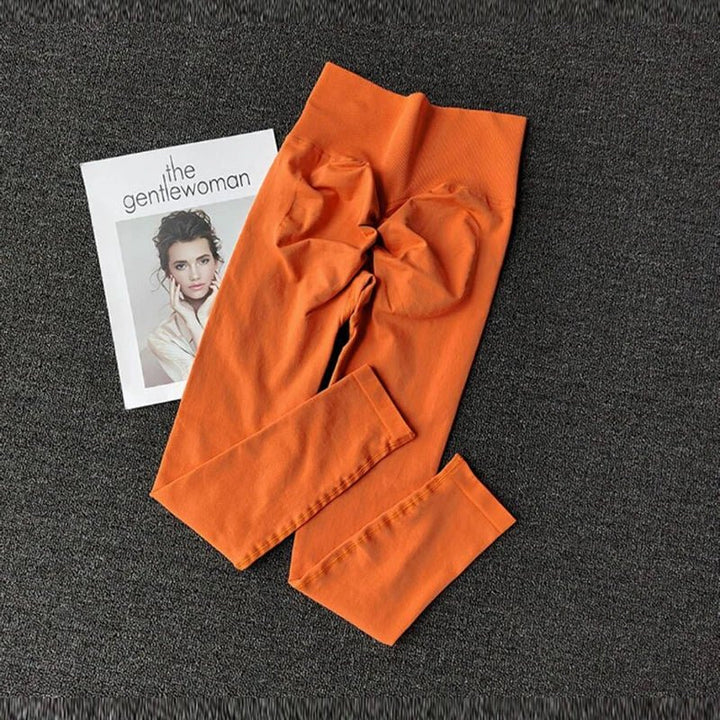 CoreMotion Seamless Full - Length Yoga Leggings – Elastic Waist, Nylon Stretch Fit - VeauBeauty