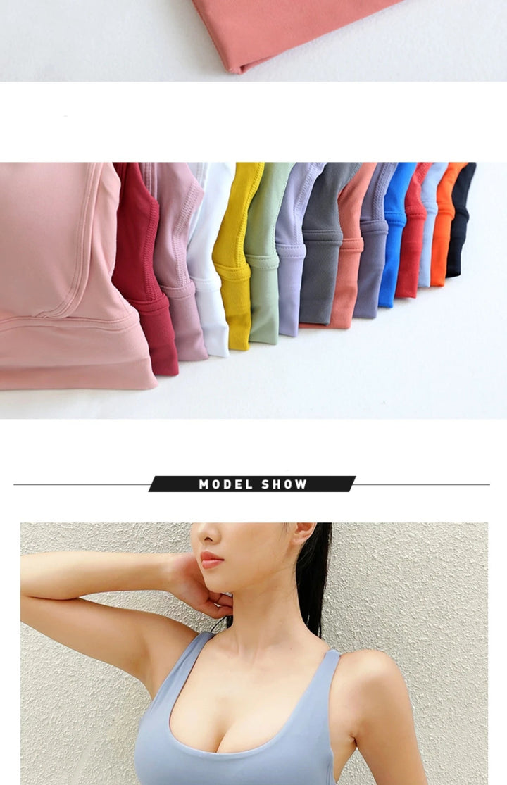 Cross Back High Impact Nylon Sports Bra – Breathable Shockproof Yoga Bra for Women - VeauBeauty
