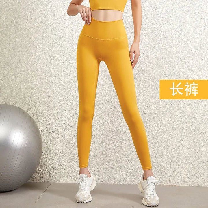 Double - Sided Brushed High Waist Yoga Pants – Women's Slim Fit Fitness Leggings - VeauBeauty