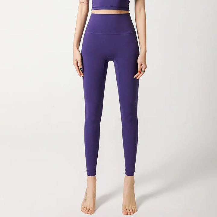 Double - Sided Brushed High Waist Yoga Pants – Women's Slim Fit Fitness Leggings - VeauBeauty