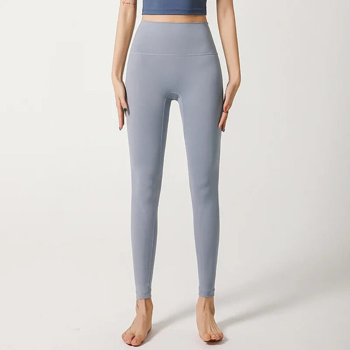 Double - Sided Brushed High Waist Yoga Pants – Women's Slim Fit Fitness Leggings - VeauBeauty