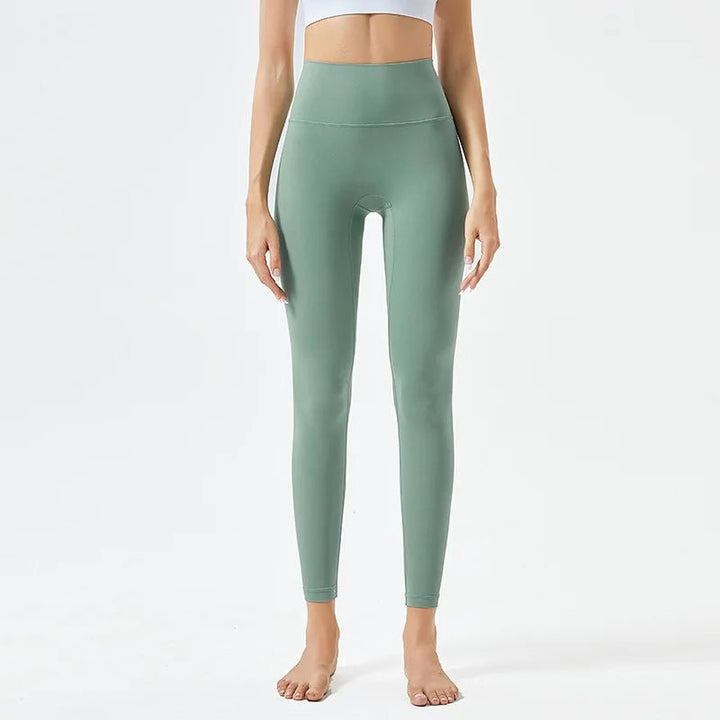 Double - Sided Brushed High Waist Yoga Pants – Women's Slim Fit Fitness Leggings - VeauBeauty