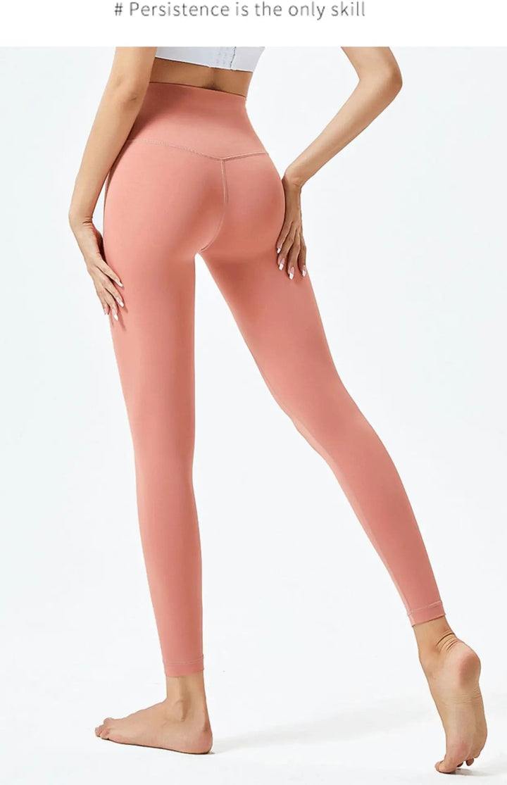 Double - Sided Brushed High Waist Yoga Pants – Women's Slim Fit Fitness Leggings - VeauBeauty