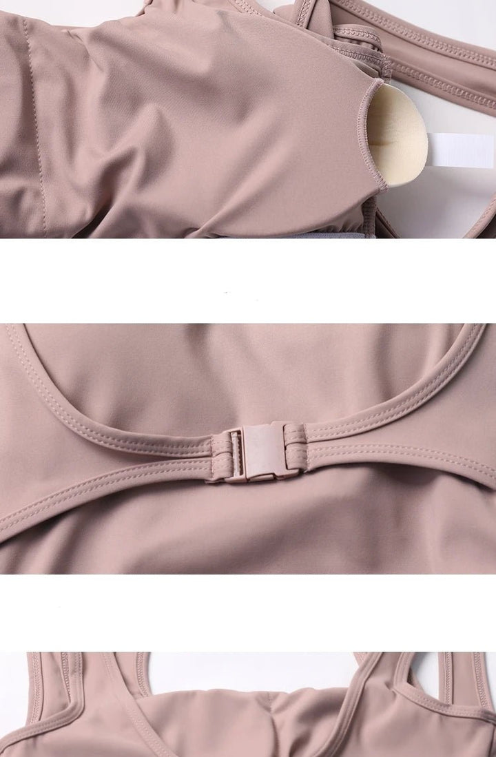 Double Strap Sports Bra – Breathable Anti - Sweat Fitness Top for Women - VeauBeauty