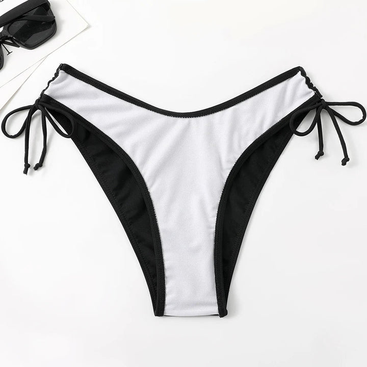 EdgeOne Shoulder Bikini Set – 2025 Solid Cut - Out Low Waist Swimwear - VeauBeauty